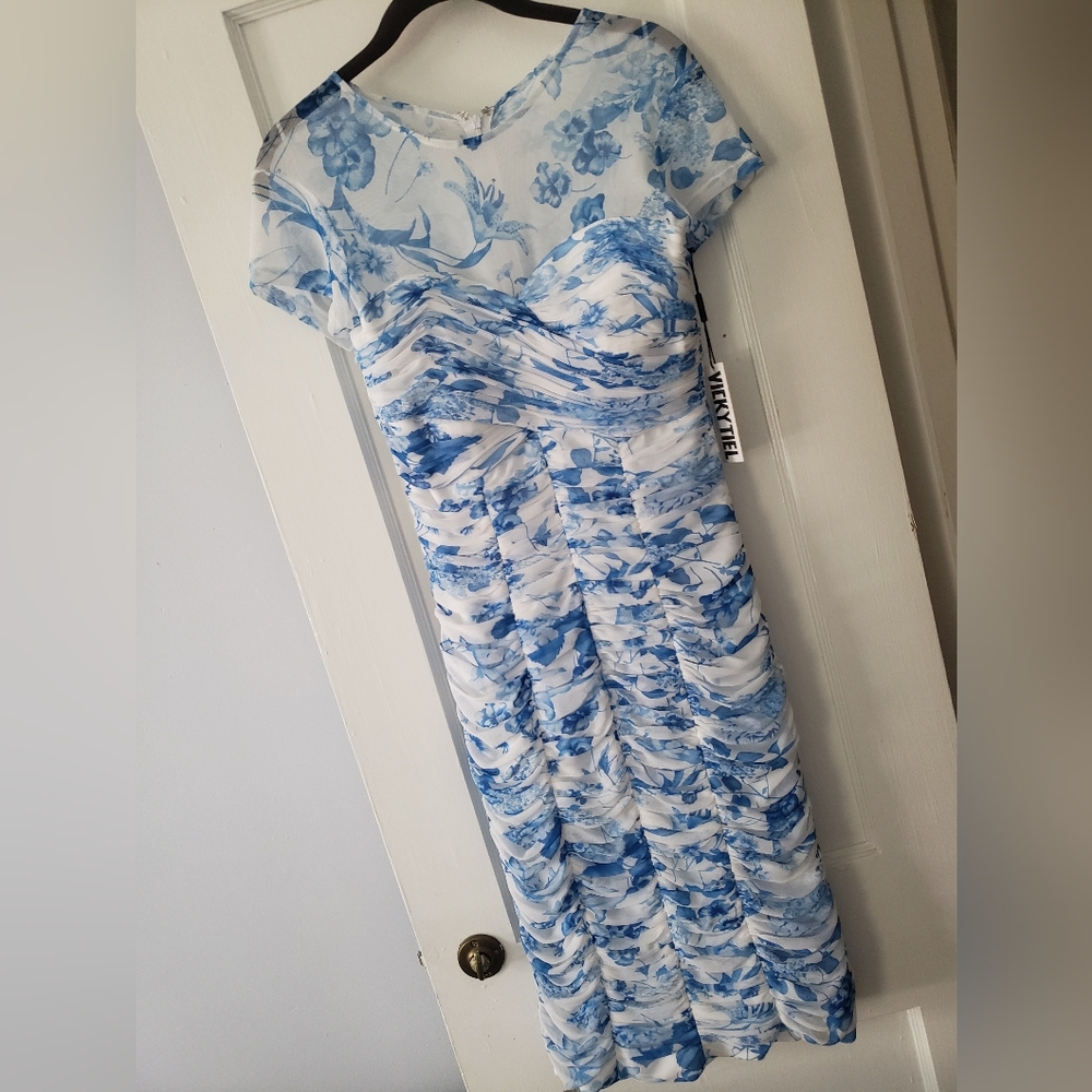Ruched Floral Dress